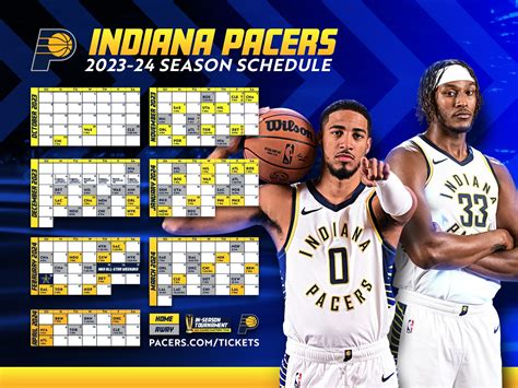 Pacers scheduke